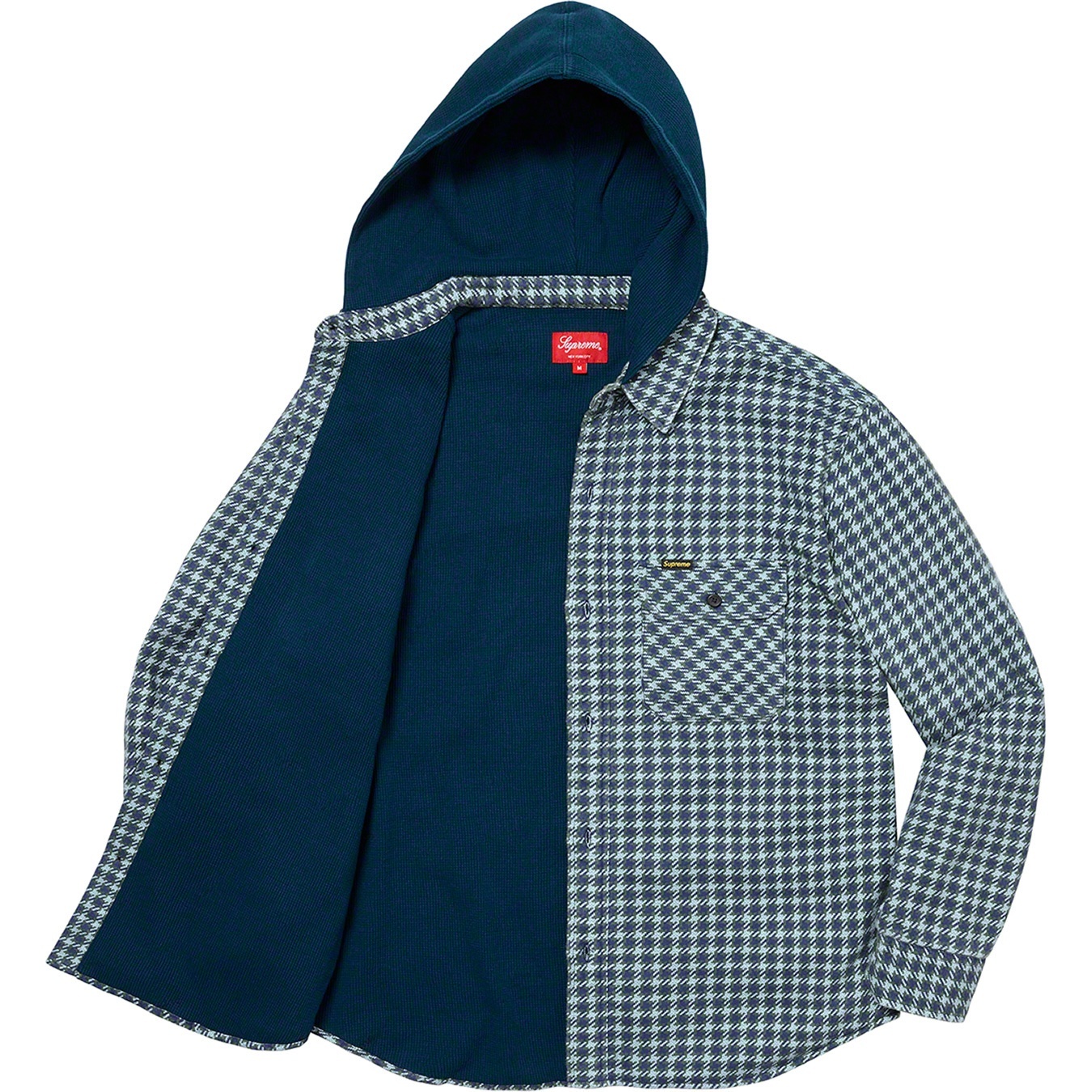 Houndstooth Flannel Hooded Shirt view 3